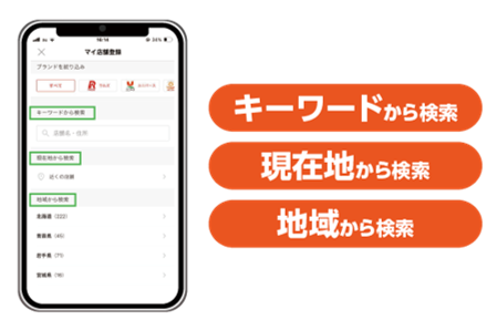 マイ店舗登録方法